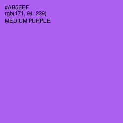 #AB5EEF - Medium Purple Color Image